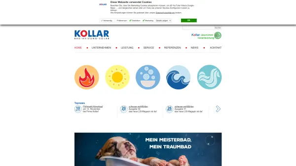 Website Screenshot: Kollar Haustechnik - Kollar GmbH | Ihr Installateur in Lilienfeld, NÖ - Date: 2023-06-23 12:05:08