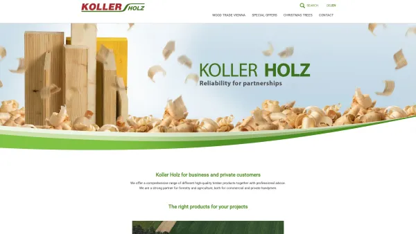 Website Screenshot: Koller Holz GmbH - KOLLER Holz- & Baumarkt - Date: 2023-06-14 10:36:58