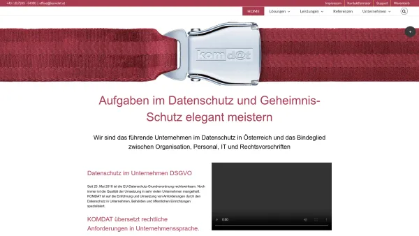Website Screenshot: KOMDAT IT & Handel e.U. - Aufgaben im Datenschutz und Geheimnis-Schutz elegant meistern - Date: 2023-06-23 12:05:11