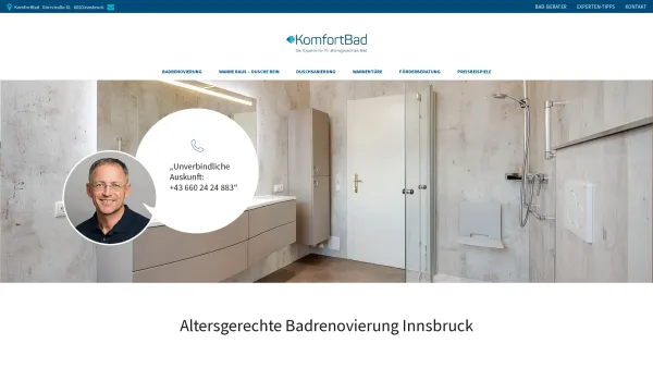 Website Screenshot: Komfortbad Baumgartlinger - Komfortbad - Altersgerechte Badrenovierung Innsbruck - Date: 2023-06-14 10:41:18