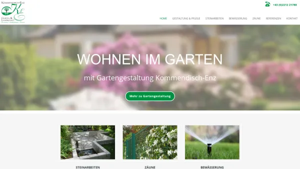 Website Screenshot: Kommendisch-Enz KEG Gartengestaltung - Garten- und Landschaftsbau | Bezirk Gänserndorf | Wien - Date: 2023-06-23 12:05:11