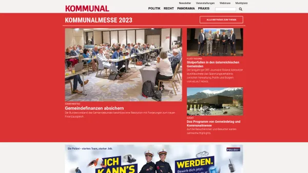 Website Screenshot: Österreichischer Kommunal Verlag intro - Gemeinden. Gestalten. Österreich. | KOMMUNAL - Date: 2023-06-23 12:05:11