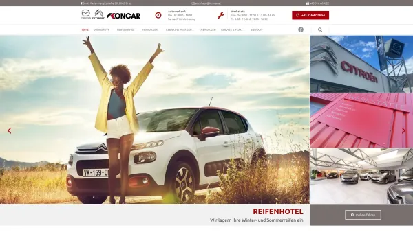 Website Screenshot: Citroën KONCAR - Ihr CITROËN-Partner in Graz - Autohaus Koncar GmbH - Date: 2023-06-15 16:02:34