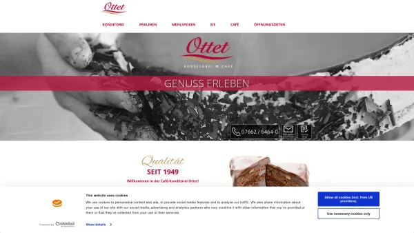 Website Screenshot: Konditorei Cafe´Ottet - Konditorei Café Ottet - Date: 2023-06-23 12:05:11