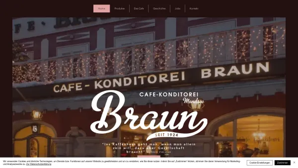 Website Screenshot: Cafe-Konditorei Braun GesmbH Co Konditorei Cafe Braun Startseite - Home | Konditorei Braun - Date: 2023-06-23 12:05:11