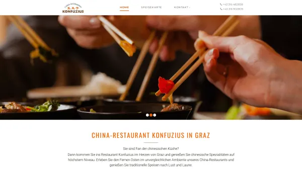 Website Screenshot: Chinarestaurant Konfuzius - Chinarestaurant Konfuzius Graz - Date: 2023-06-23 12:05:11