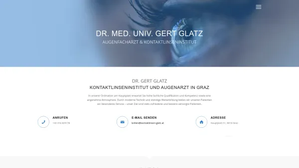 Website Screenshot: Dr. Glatz-Kontaktlinsen - DR. GERT GLATZ – AUGENFACHARZT | KONTAKTLINSENINSTITUT - Date: 2023-06-23 12:05:11
