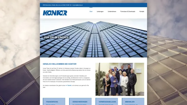 Website Screenshot: Kontor für Finanzvergleich GmbH - Kontor für Finanzvergleich - Ihre Experten für Anlagen & Versicherungen - Date: 2023-06-23 12:05:11