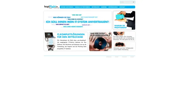 Website Screenshot: kopiRight> Managed Solutions GmbH - kopiRight | IT-Komplettlösungen für den Mittelstand - Date: 2023-06-15 16:02:34