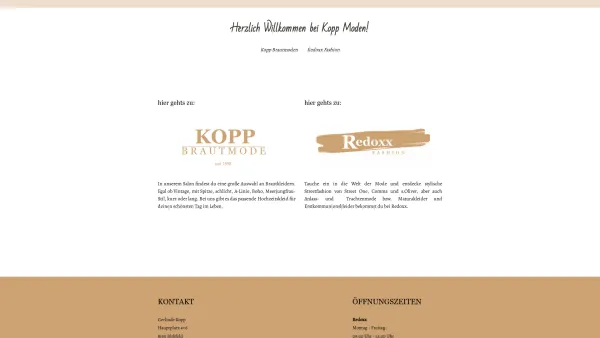 Website Screenshot: Gertrude Modehaus Kopp - Hochzeit I Anlassmode I Trachten I Fashion - Kopp Moden - Date: 2023-06-14 10:41:18
