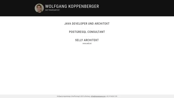 Website Screenshot: Wolfgang Koppenberger software artist - ?? Wolfgang Koppenberger - Softwareartist - Java, PostgreSQL und Selly - Date: 2023-06-14 10:41:18