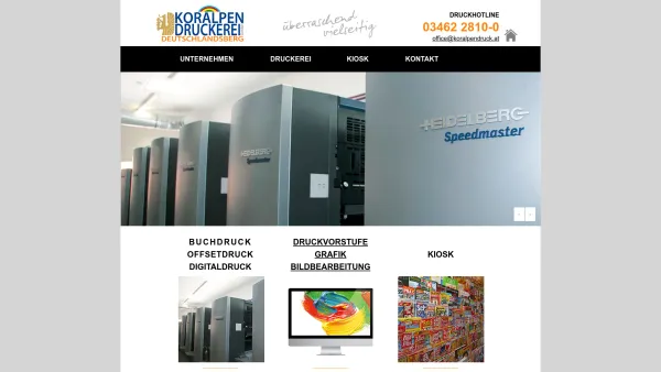 Website Screenshot: Koralpendruckerei Deutschlandsberg Startseite - koralpendruckerei - Date: 2023-06-23 12:05:14