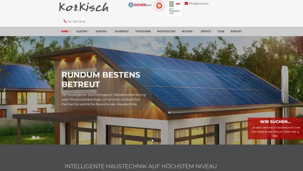 Website Screenshot: Elektro Korkisch - Korkisch, 1130 Wien - Profi für Haustechnik - Date: 2023-06-23 12:05:14