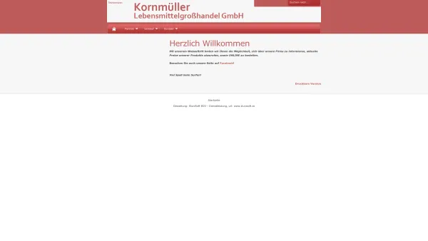 Website Screenshot: Kornmüller Lebensmittelgroßhandel GmbH Herzlich - Herzlich Willkommen - Date: 2023-06-23 12:05:14