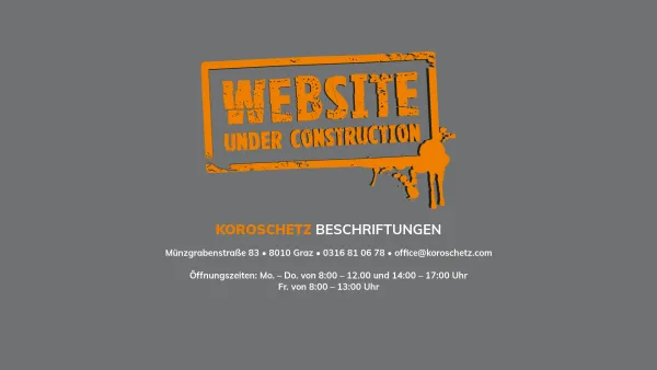 Website Screenshot: Brigitte bei Beschriftungen Koroschetz - KOROSCHETZ Beschriftungen - Date: 2023-06-23 12:05:14