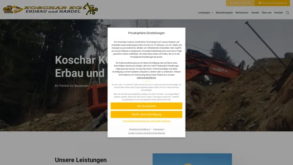 Website Screenshot: Erdbau Koschar - Home - Franz Koschar - Date: 2023-06-23 12:05:14