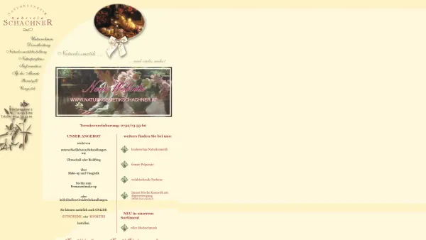 Website Screenshot: Naturkosmetik Schachner - Schachner Naturkosmetik - WILLKOMMEN - Date: 2023-06-14 10:41:18