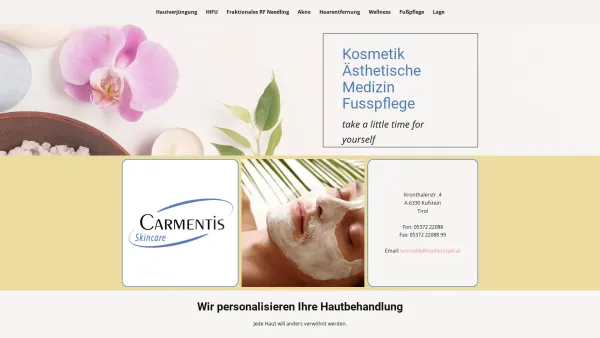 Website Screenshot: Kosmetik Tirol Kosmetische Dermatologie Medizinische Fusspflege - Medizinische Kosmetik Tirol - Date: 2023-06-23 12:05:14