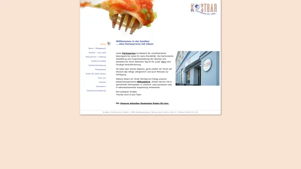 Website Screenshot: Kostbar Ihr Partyservice - Kostbar – Das Partyservice mit Ideen – Catering, Mittagmenüs und vieles mehr ... - Date: 2023-06-23 12:05:14