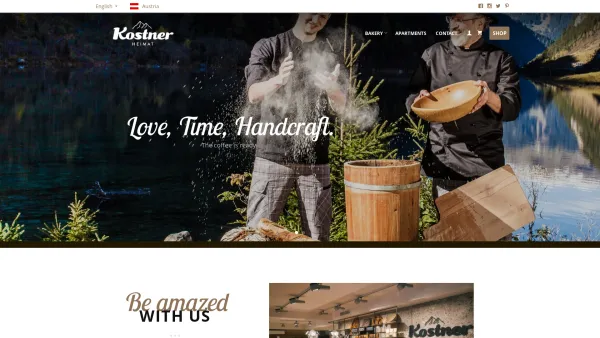 Website Screenshot: Cafe-Konditorei-Bäckerei Kostner GmbH. - Love, Time, Handcraft. - Kostner Heimat - Date: 2023-06-14 10:41:18