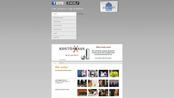 Website Screenshot: Kostümhaus Wien - Kostümhaus - Kostüm, Kostüme und Kostümverleih - Date: 2023-06-23 12:05:14