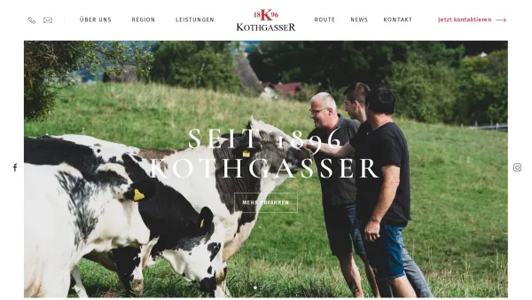 Website Screenshot: Fleischerei - Viehhandel - Gasthaus Kothgasser - Willkommen bei Kothgasser - Fleischerei & Tagestheke in Pischelsdorf - Date: 2023-06-23 12:05:14