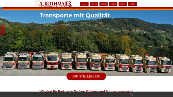 Website Screenshot: A. Kothmaier Transport GmbH - A. KOTHMAIER Transport GmbH - Date: 2023-06-23 12:05:14