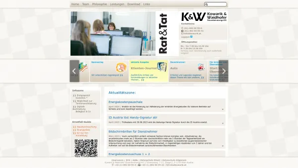 Website Screenshot: Mag. Dr. Michael Kowarik Wirtschaftstreuhand-KEG Steuerberatungsgesellschaft - Kowarik & Waidhofer Steuerberatungs-KG - Steuerberatung - Date: 2023-06-23 12:05:17