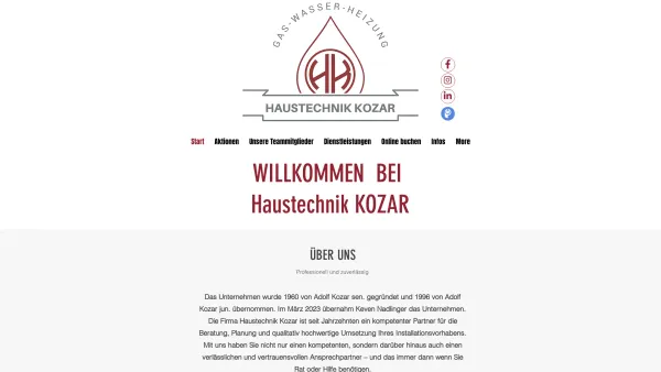 Website Screenshot: Installationstechnik Adolf Kozar Sanitär Gas Adolf Kozar Haustechnik - Haustechnik Oberpullendorf | Haustechnik Kozar E.u. | Burgenland - Date: 2023-06-23 12:05:17
