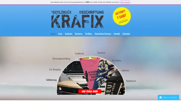 Website Screenshot: KRafix Textildruck & Beschriftung - Textildruck | Krafixwerbung | Burgenland - Date: 2023-06-14 10:46:43