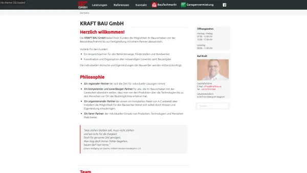 Website Screenshot: KRAFT BAU GmbH - Home | KRAFT BAU GmbH - Date: 2023-06-14 10:38:01
