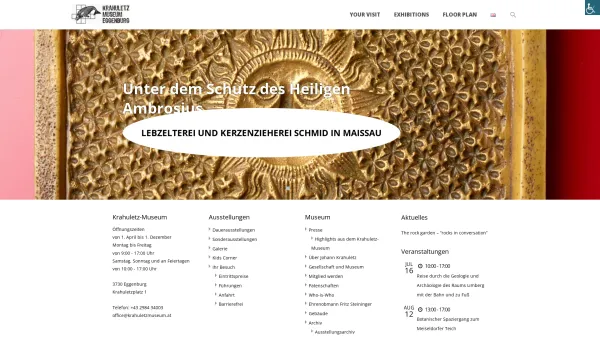 Website Screenshot: Krahuletz-Museum Eggenburg - Krahuletzmuseum Eggenburg - Date: 2023-06-23 12:05:17