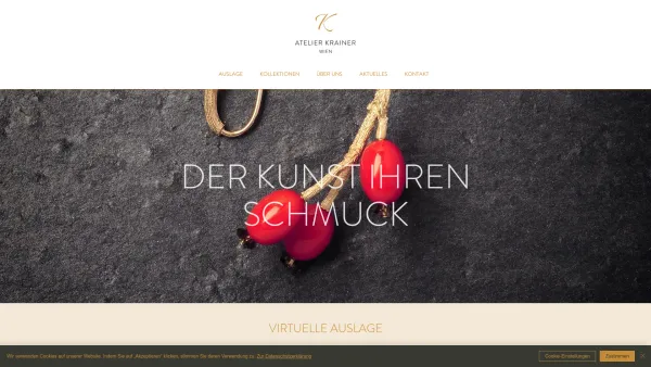 Website Screenshot: Atelier für Schmuck Elisabeth Krainer - Atelier Krainer Wien | Goldschmiedemeisterin & Schmuckdesignerin Elisabeth Krainer - Date: 2023-06-23 12:05:17