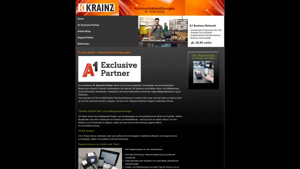 Website Screenshot: Krainz GmbH Telekommunikationslösungen - Krainz GmbH Kommunikationslösungen - A1 Business Partner - Date: 2023-06-23 12:05:17