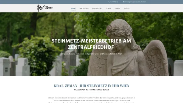 Website Screenshot: Kral-Zeman Steinmetzmeister - Steinmetz Kral-Zeman | Zentralfriedhof, 1110 Wien - Date: 2023-06-23 12:05:17