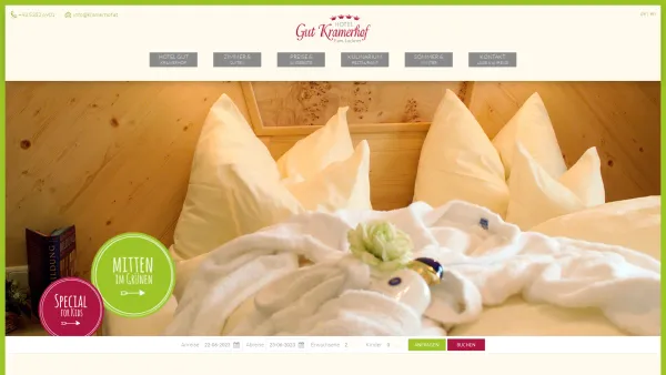Website Screenshot: Hotel Kramerhof**** - 4★ Hotel in Kirchdorf, Tirol - Hotel Gut Kramerhof - Date: 2023-06-23 12:05:17