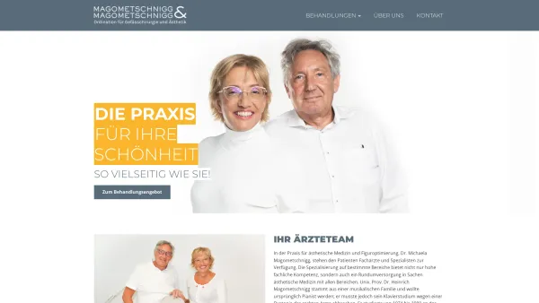 Website Screenshot: Dr. Michaela Magometschnigg - Magometschnigg & Magometschnigg – Ordination für Gefäßchirurgie und Ästhetik - Date: 2023-06-23 12:05:17