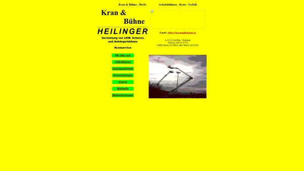 Website Screenshot: Kran & Bühne Heilinger - kranundbuehne - Date: 2023-06-23 12:05:20