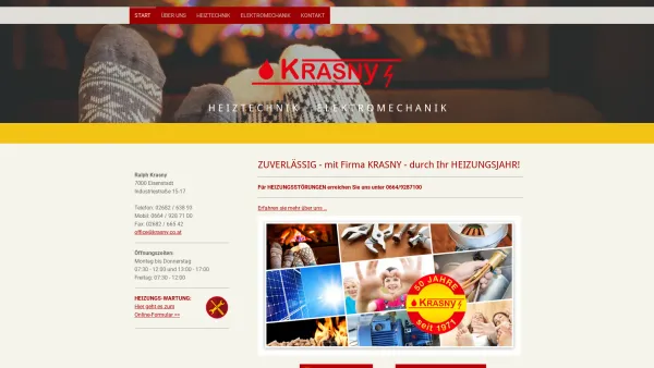 Website Screenshot: Gottfried Neue Seite 1 - Ralph Krasny - Heiztechnik & Elektromechanik Krasny - Date: 2023-06-23 12:05:20