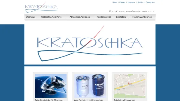 Website Screenshot: Erich Kratoschka Gesellschaft m.b.H. & Co. KG. Auto Ersatzteile für Mercedes Kratoschka - Willkommen bei - Date: 2023-06-14 10:41:21