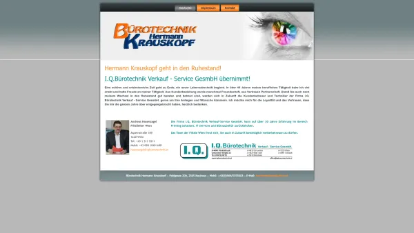 Website Screenshot: Bürotechnik Hermann Krauskopf - Bürotechnik Krauskopf - Startseite - Date: 2023-06-15 16:02:34