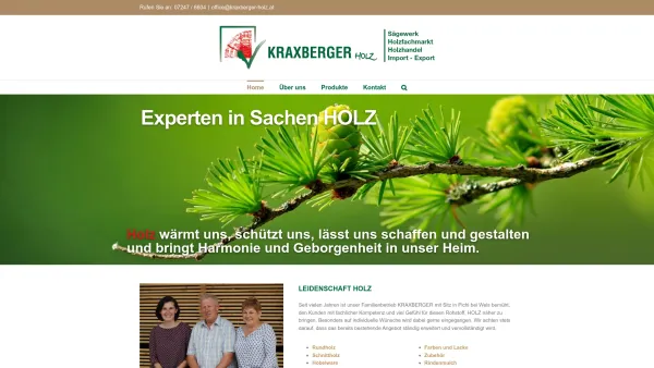 Website Screenshot: Kraxberger Holz GmbH - Kraxberger Holz - Ihr Holzspezialist im Bezirk Wels-Land - Date: 2023-06-14 10:41:21