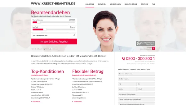 Website Screenshot: Hamburg-Mannheimer - Beamtendarlehen: Günstige Kredite für zinsgünstige Umschuldung - Date: 2023-06-15 16:02:34