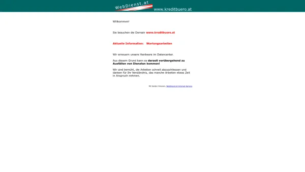 Website Screenshot: Euro Kreditbüro - Info: Wartungsarbeiten - Date: 2023-06-23 12:05:20