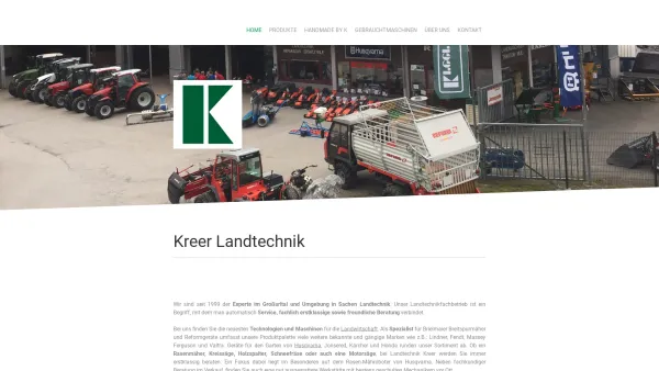 Website Screenshot: Kreer Landtechnik e.U. - Landmaschinen Landwirtschaft Rasenmäher - Landtechnik Kreer Großarl - Date: 2023-06-15 16:02:34