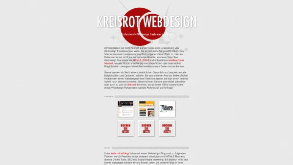 Website Screenshot: kreisrot corporate design - Kreisrot Webdesign - Professionelle Webdesign Freelancer aus Wien - Screen und Logo Design - Date: 2023-06-23 12:05:20