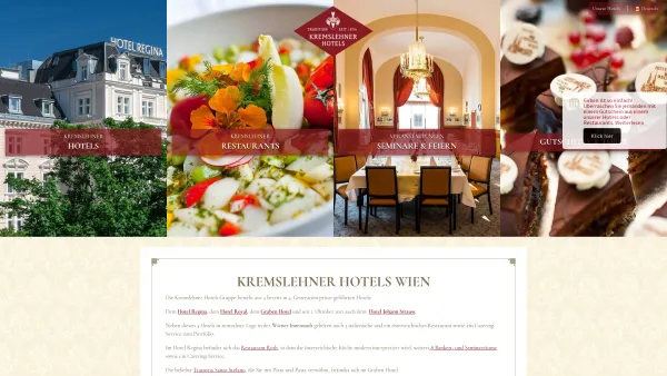 Website Screenshot: KREMSLEHNER HOTELS WIEN - Kremslehner Hotels Wien | Kremslehner Hotels Wien - Date: 2023-06-23 12:05:20