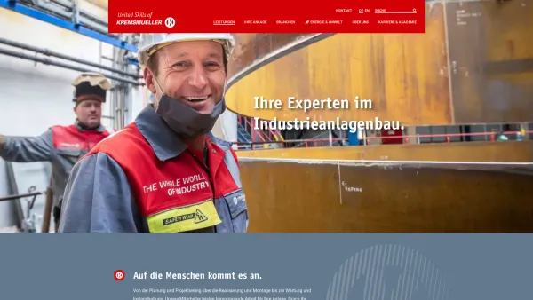 Website Screenshot: Kremsmüller Industrieanlagenbau KG - Home - Kremsmüller Anlagenbau - Date: 2023-06-23 12:05:20