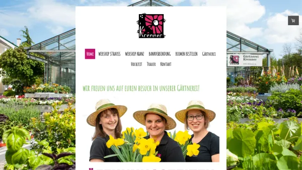 Website Screenshot: Gärtnerei Florales Handwerk Krenner Website - wir freuen uns auf euren besuch in unserer Gärtnerei! - Blumen Krenner - Date: 2023-06-15 16:02:34