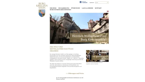 Website Screenshot: Burg Kreuzenstein - Home » Burg Kreuzenstein - Date: 2023-06-15 16:02:34